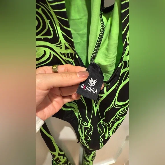 NWOT Badinka Necrowaves Green Cut-Out Catsuit - Picture 6 of 6